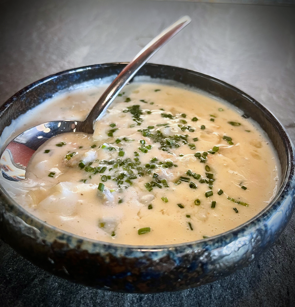 Centro South's Seattle Style Clam Chowder with smoked salmon